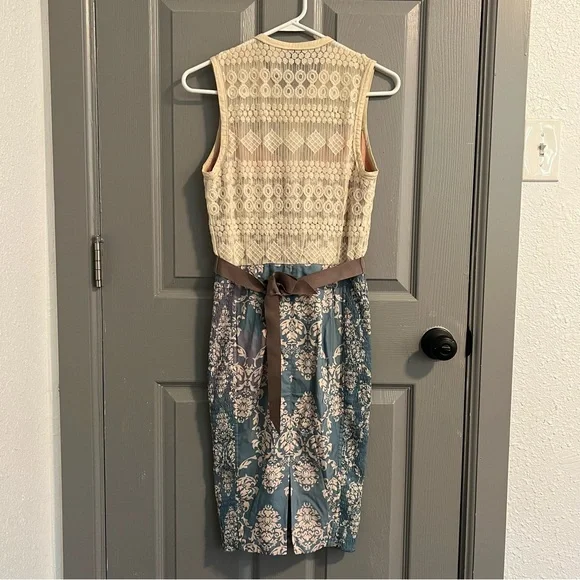 Byron Lars Cream Lace Fleur-De-Lys Sheath - Picture 5 of 7